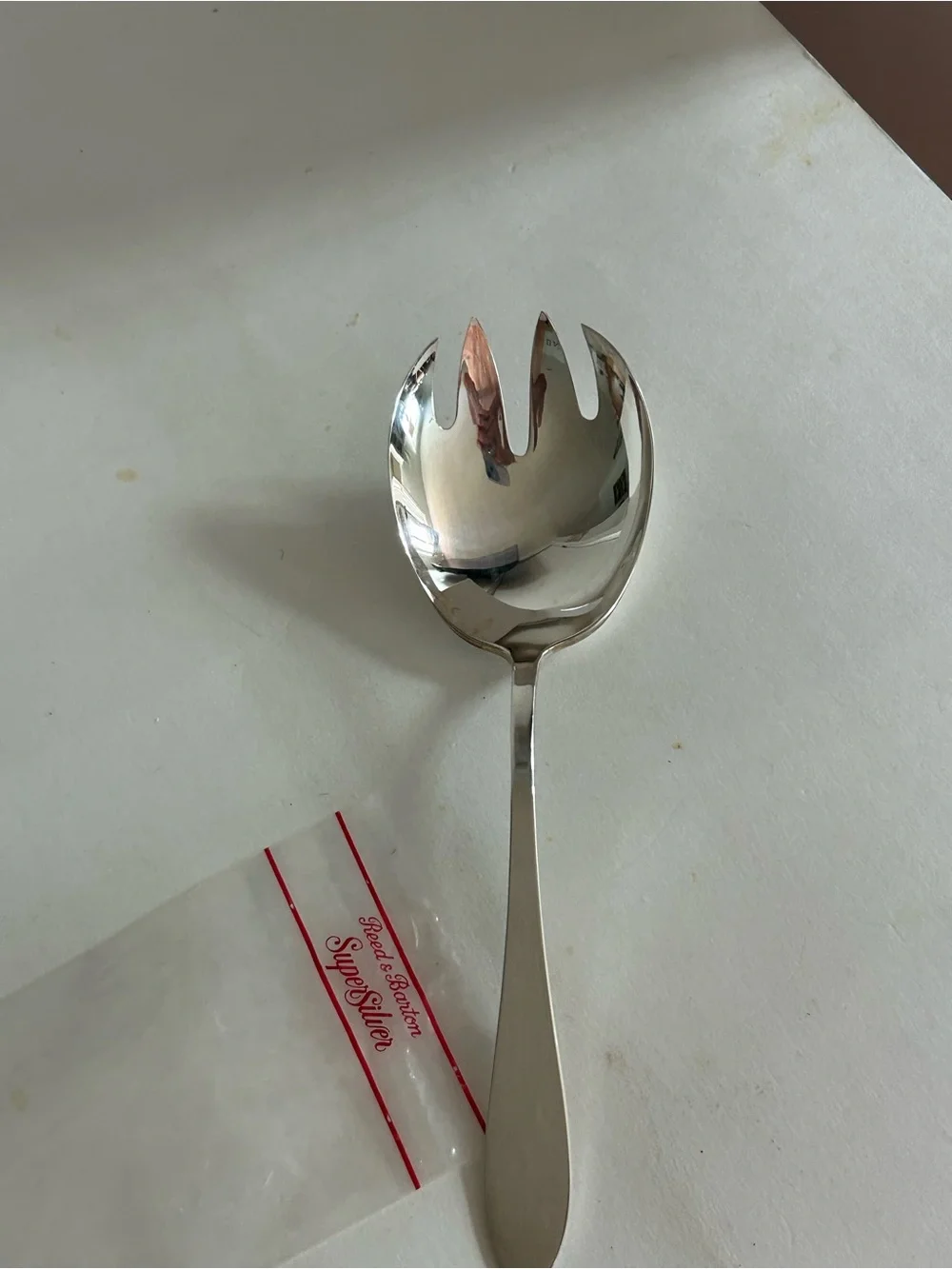 Reed&Barton Slotted Serving Spork -Fork /Spoon - Silver Plate